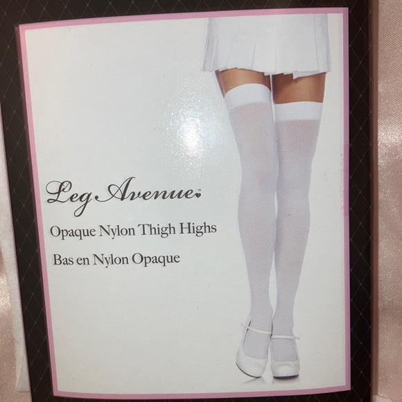 ⭐️Leg Avenue Opaque Nylon thigh highs - Picture 4 of 5